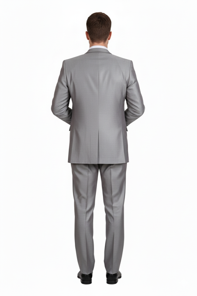 Modern Fit Mens Light Gray 3-Piece Modern Fit Suit with Vest Classic Formal Business and Wedding Attire
