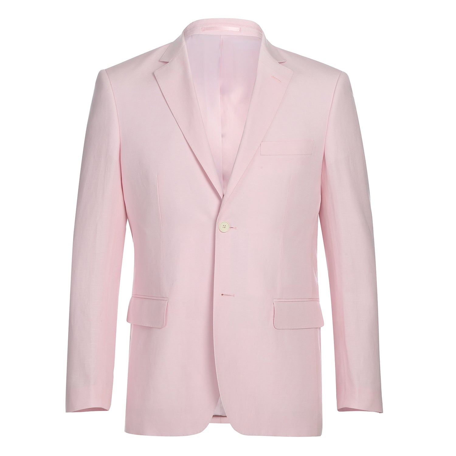 611-4 Men's New Slim Fit Checked Linen Suits - 38Lx32W