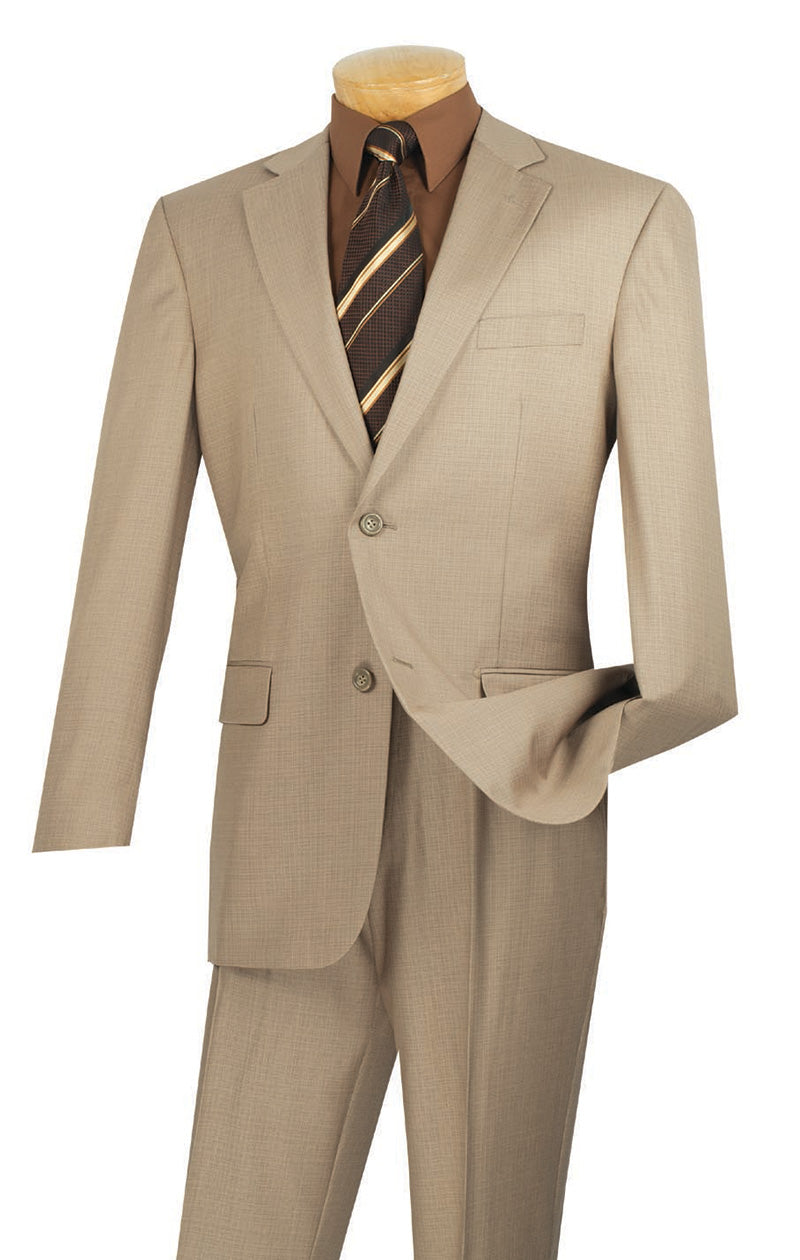 (Limited Sizes) Regular Fit 2 Piece Beige Suit - Beige