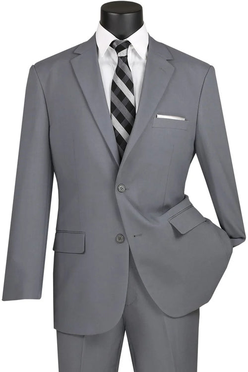 Vinci Men's Big & Tall 2-Piece Poplin Suit - Discounted Prices Purple