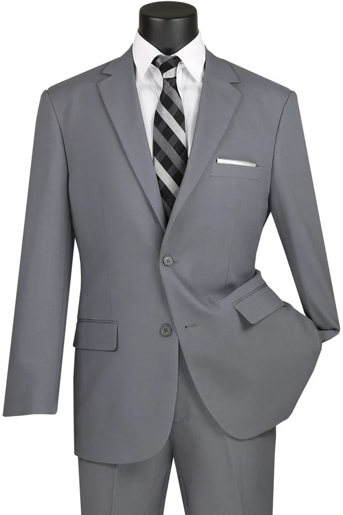 Vinci Men's Big & Tall 2-Piece Poplin Suit - Discounted Prices Purple