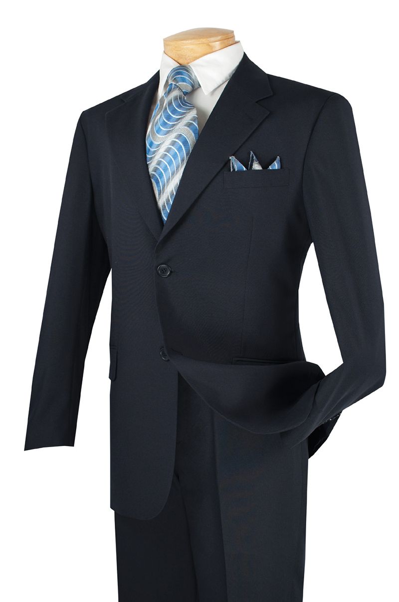 Vinci Men's 2-Piece Poplin Suit - Clean Cut Look - Discounted