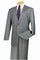 Pompey Collection - Men's Glen Plaid Dress Suit 2 Piece Regular Fit in Gray