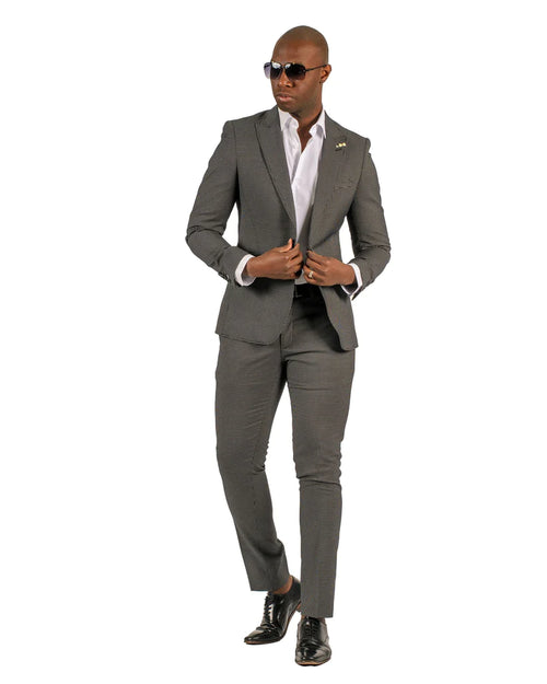 Stretch Fabric - "Gray" Light Weight Suit - Slim Fitted Suit "Style #"