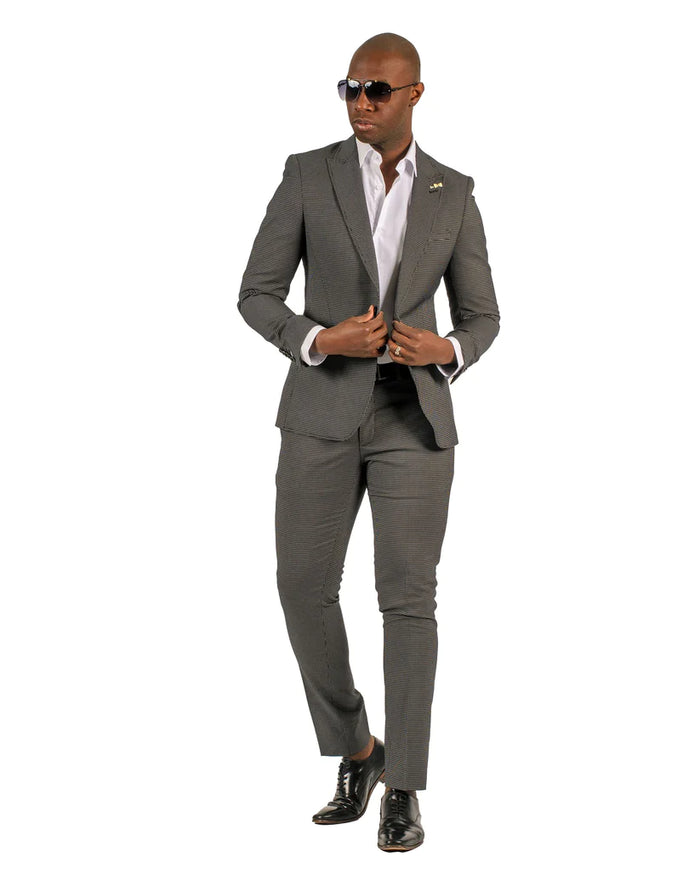 Stretch Fabric - "Gray" Light Weight Suit - Slim Fitted Suit "Style #"