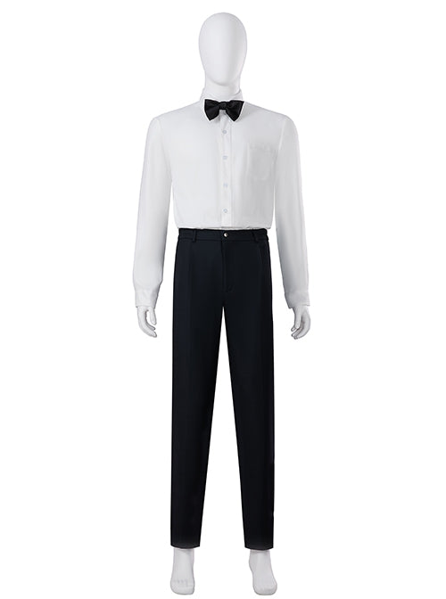 Black Suit Cosplay Costume for Men – Halloween Outfit Without Shoes - 34 Short or Extra Small
