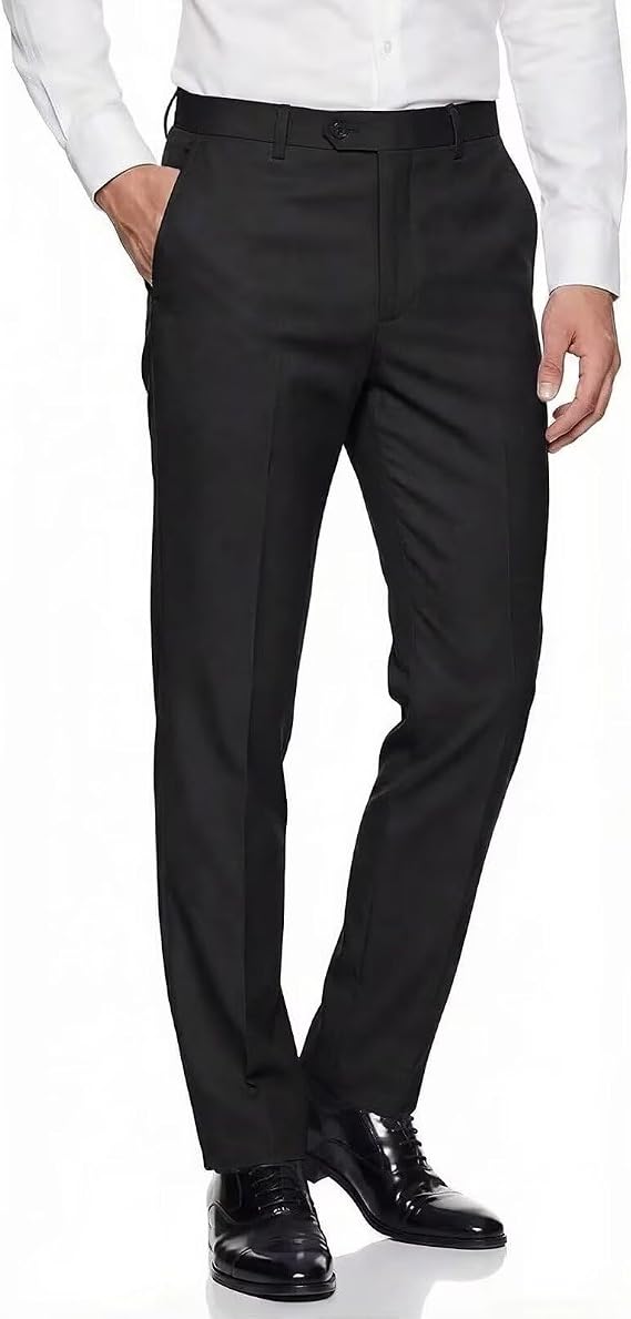 Mens Expandable Waist Business Casual Dress Pants