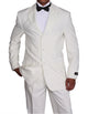 "Mens Traditional 3 Button Polyester Tuxedo Suit in Ivory" off white