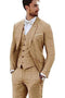 Mens Big and Tall Linen Suits - Khaki  Summer Fabric Suit and khaki