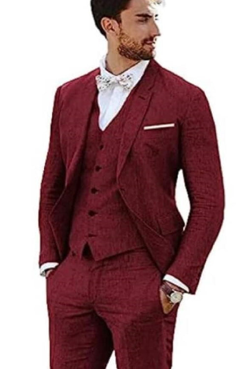  Light Burgundy Summer Fabric Suit