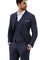 Mens Big and Tall Linen Suits - Navy Slim Fit Summer Fabric Suit