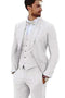 Mens Big and Tall Linen Suits - White Notch Lapel Summer Fabric Suit