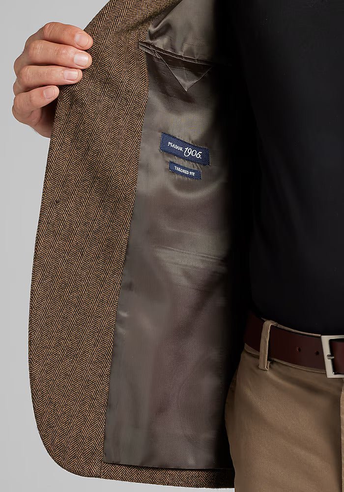 1905 Collection Tailored Fit Herringbone Sportcoat - 36 Short