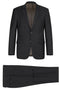 Black Slim Fit Wool Suit for Men - Basic Two Button with Optional Vest
