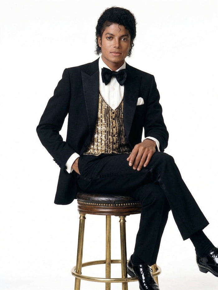 Men’s Black Tuxedo Blazer Michael Jackson Award Ceremony Vintage Jacket – Classic Formal, Elegant Party Dinner Jacket