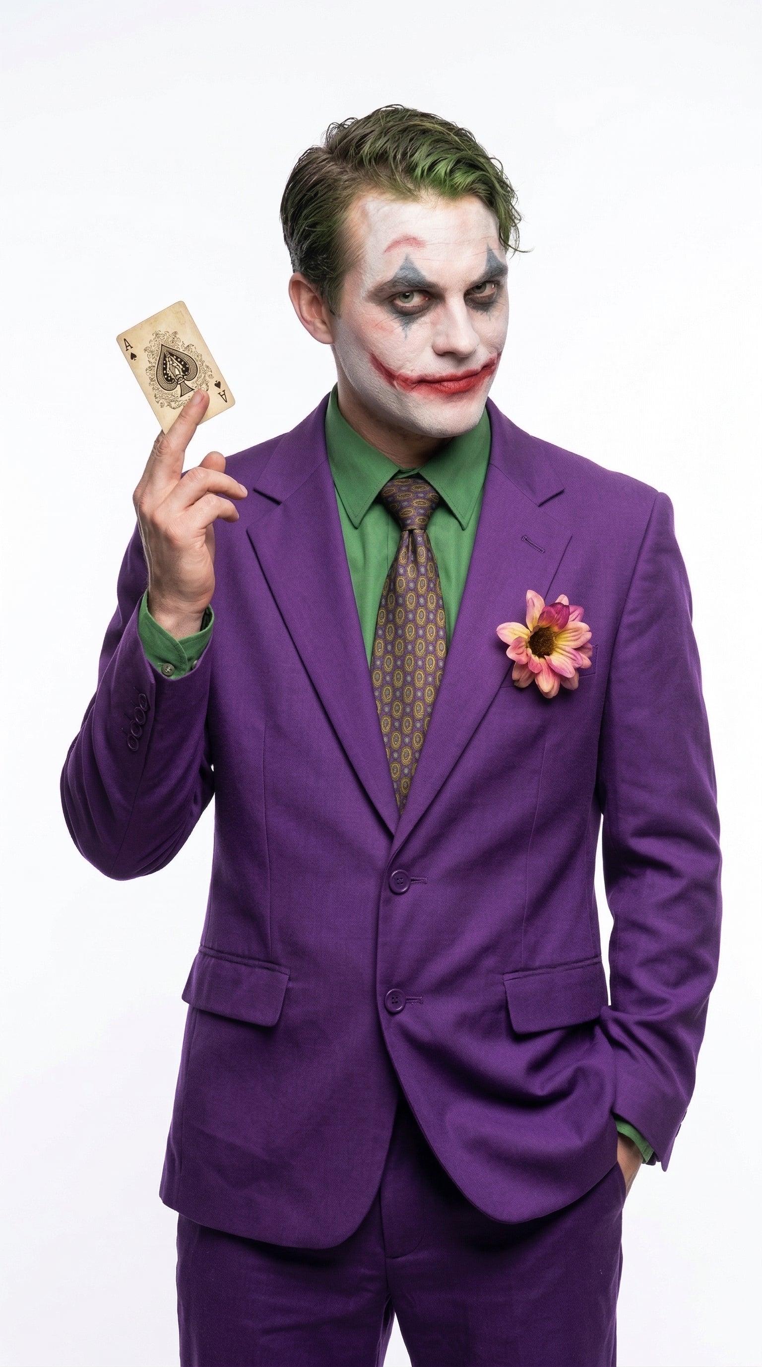 Men’s Purple Joker Blazer Dark Knight Inspired Jacket – Classic Villain Style Party Blazer, Halloween Costume Suit Jacket, Stylish Themed Wear - 36 Short