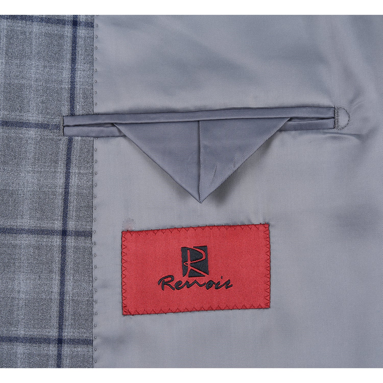 293-20 Men's Slim Fit Stretch Checked Suits - 38Lx32W