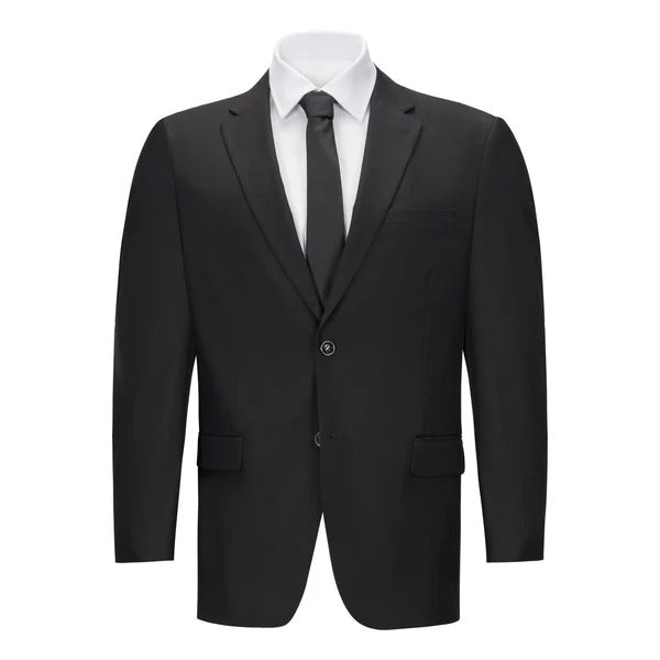 Mens Vested Black Slim Fit Suit - 34 Short or Extra Small