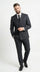 Men’s Black Pinstripe Double Breasted Suit – Classic Formal Business Suit Office and Evening Wear Modern Fit Conservative pattern