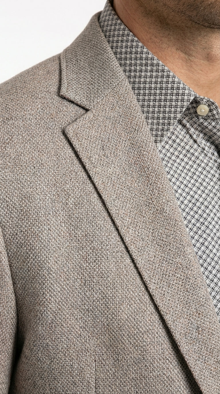 Mens Textured  Light Grey Western Blazer – Cowboy Style Casual Sport Coat for Men Classic Western Jacket - 36 Short