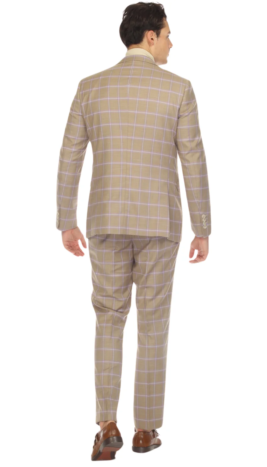 Modern Slim Fit Mens Suit – 2 Button Notch Lapel with U-Shaped Double Breasted Vest - 34 Short or Extra Small