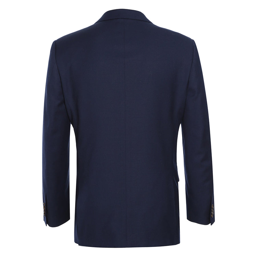 "Navy Blue Wool Sport Coat Blazer - Men's Classic Two-Button Fit"