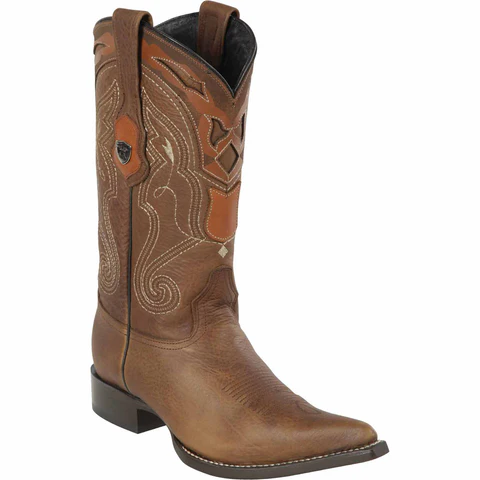 Honey Brown Pointy Mexican Boots Pointed Toe - 6EE