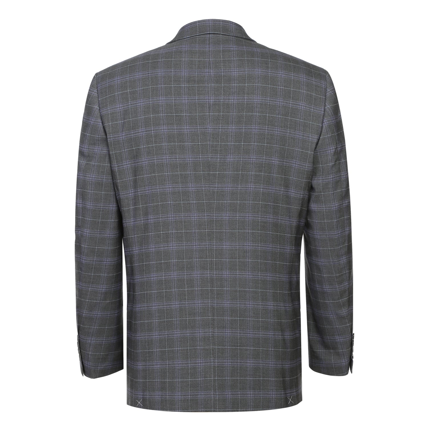 293-25 Men's Classic Fit Checked Suits - 38Lx32W