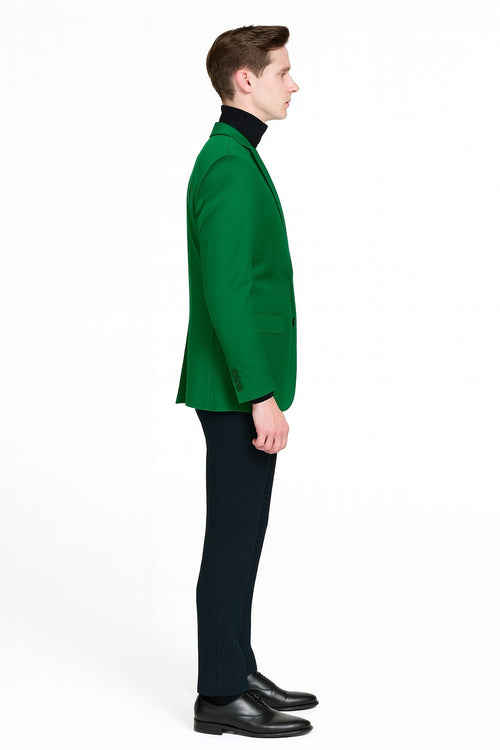 Mens Green Blazer Stylish Casual and Formal Sport Coat for Parties, Weddings and Events in Emerald Green