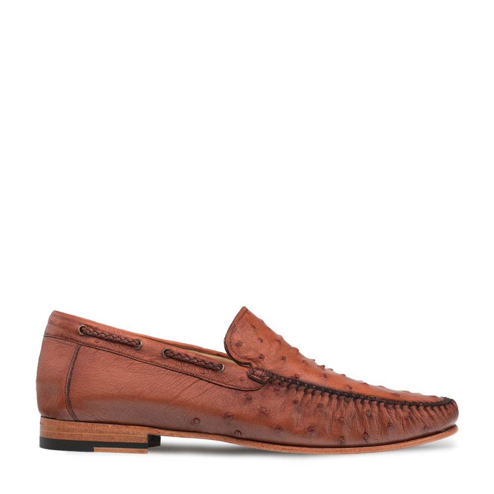 Mezlan Genuine Ostrich Moccasin Slip On - 8