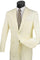 Mens 2 Button Slim Fit Poplin Suit in Ivory