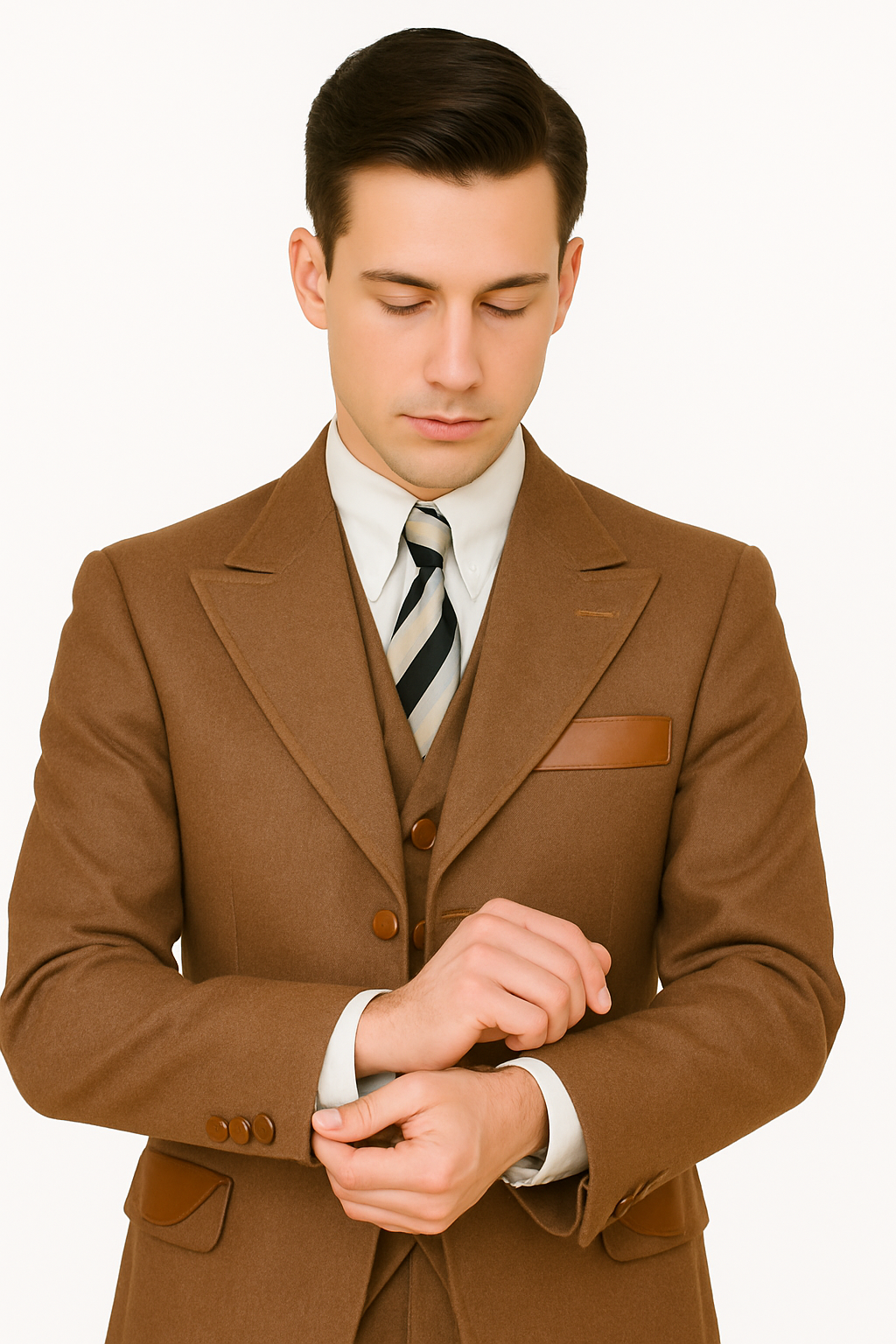 Denim Suit - Cotton Fabric Vested Suit - 3 Pieces Suit - Vested Fancy Suit - 38 Short Jacket+32 Waist Adjustable 28to34)(Height: 5 4 to5 7 )(Neck  15-16.5)S-M)