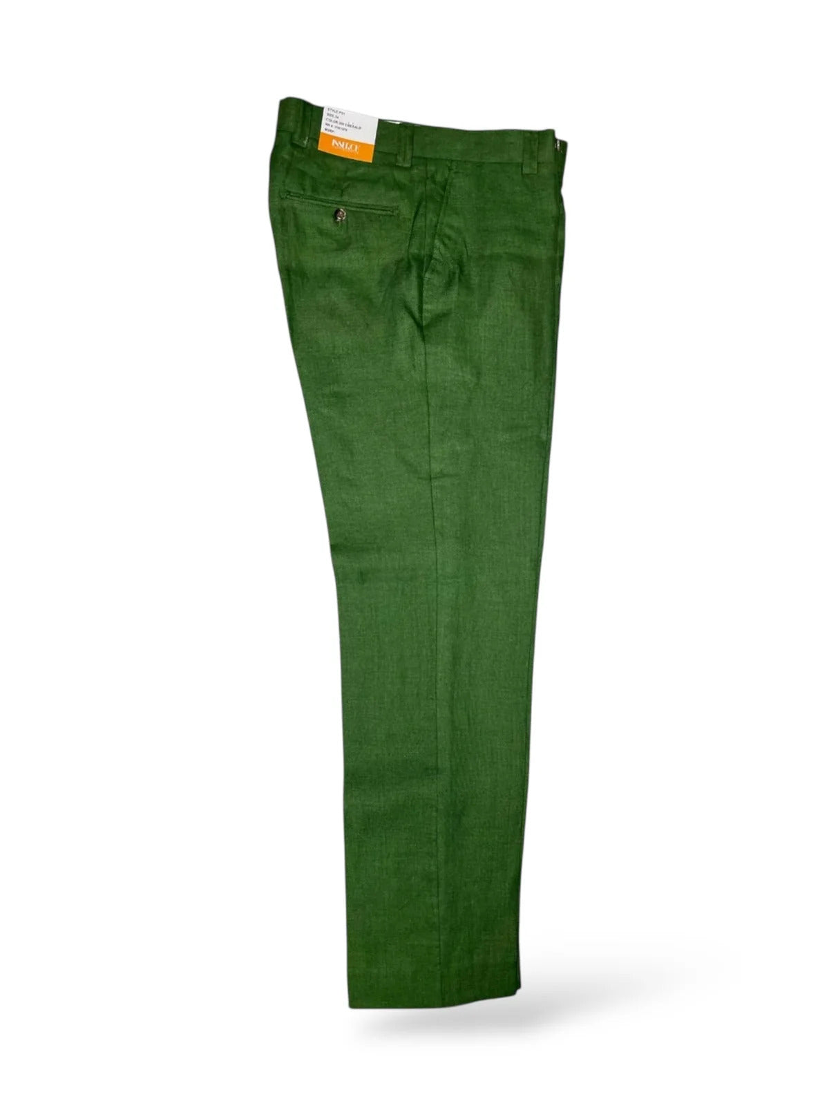 Premium Linen Pant - Emerald - dress size pants : 28 Unfinished bottom