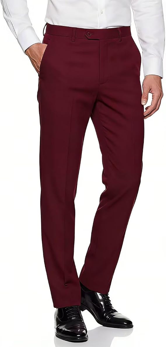 Mens Expandable Waist Business Casual Dress Pants - dress size pants : 28 Unfinished bottom