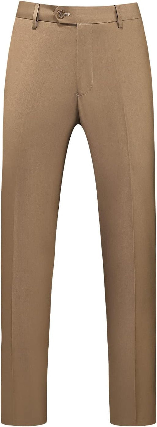 Mens Dress Pants Front Flat Fit Casual Pants