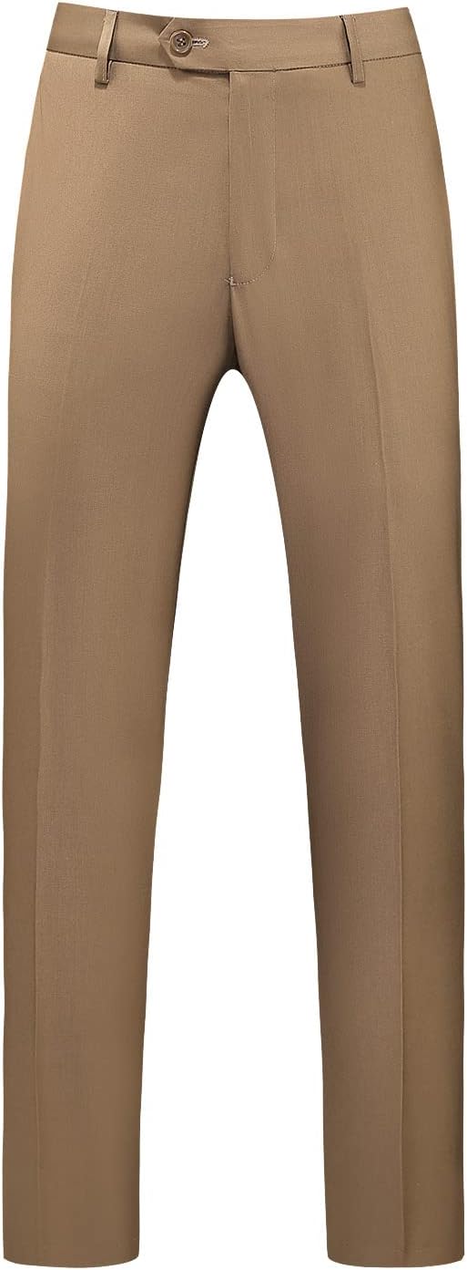 Mens Dress Pants Front Flat Fit Casual Pants - dress size pants : 28 Unfinished bottom