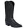 Black ostrich print cowboy boots