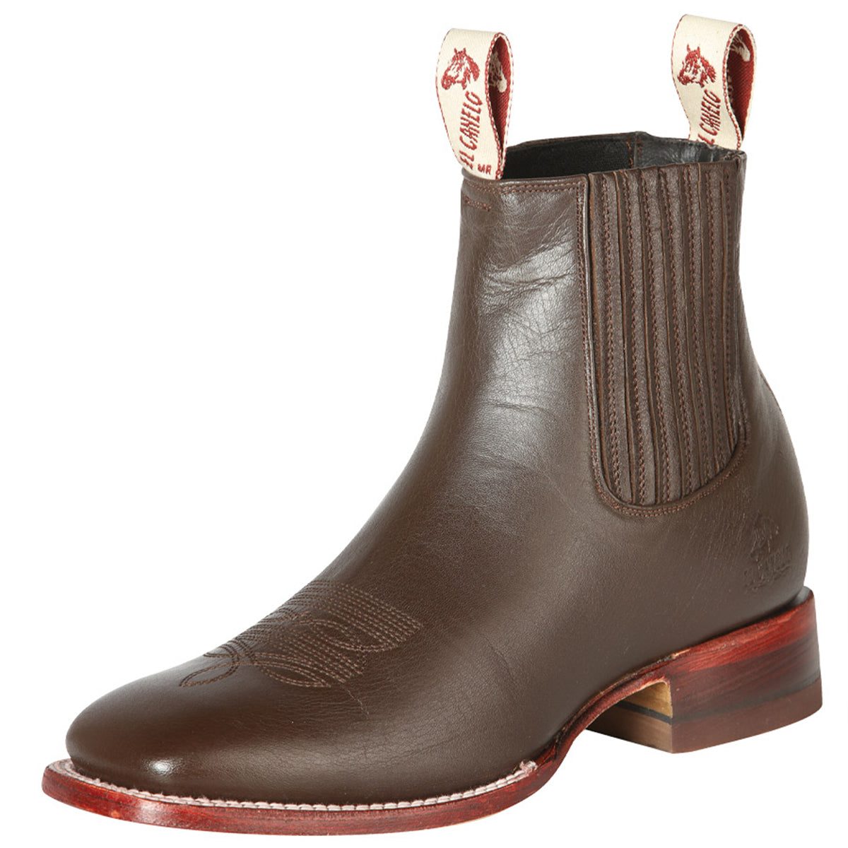 Brown Ankle Boots Square Toe - Brown