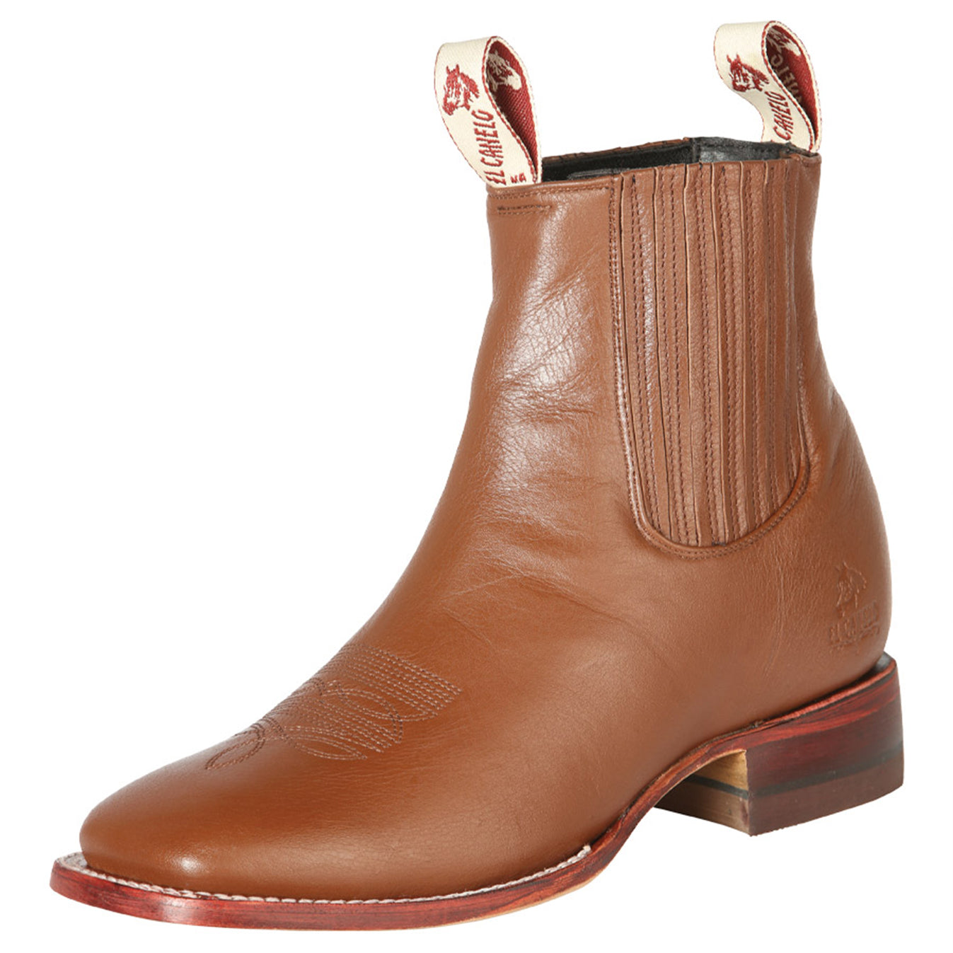 Tan Square Toe Ankle Boots - Tan