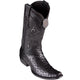 Los Altos Mens Black Ostrich Boots 