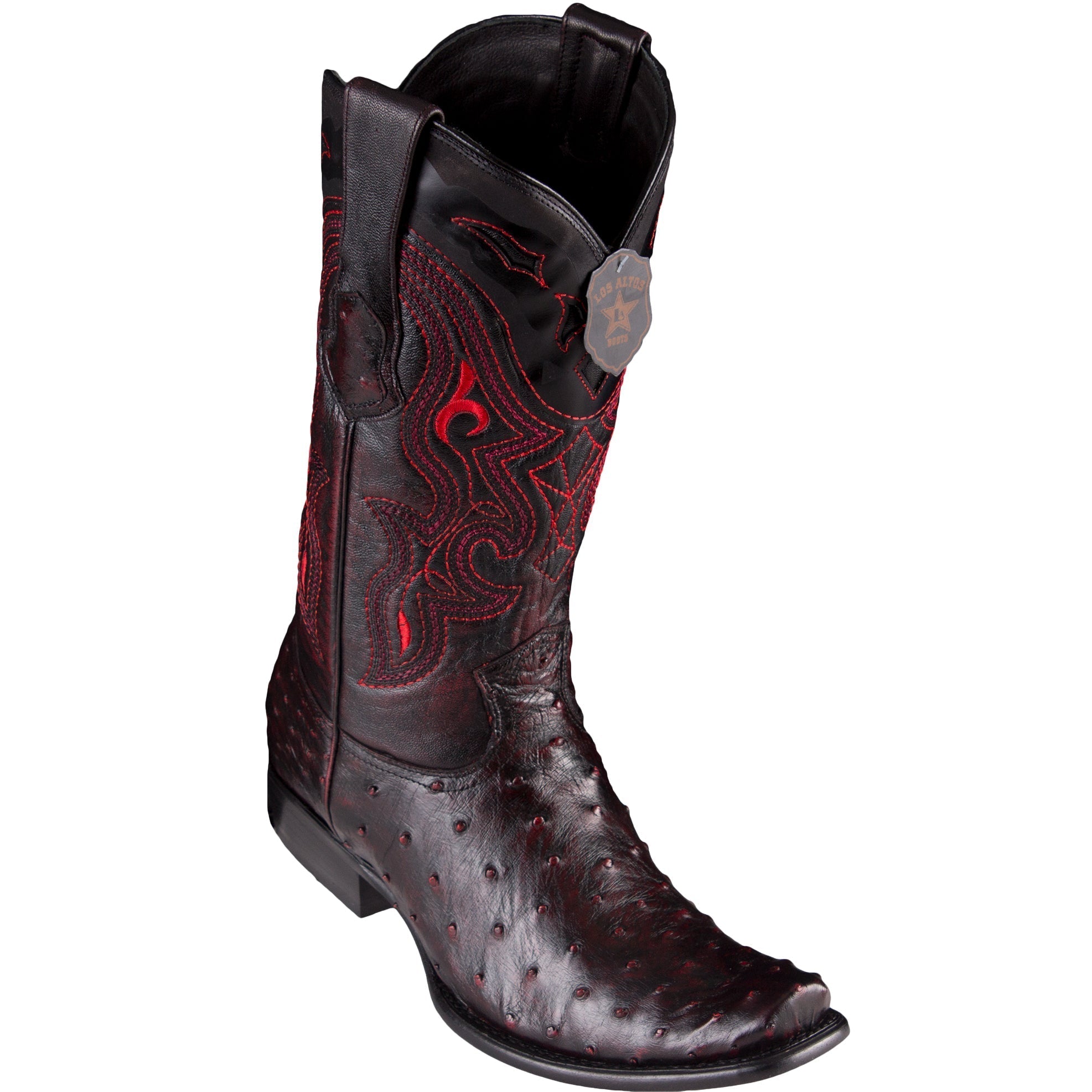 Ostrich Boot Dubai Semi Square Toe - EE