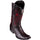 Black Cherry Ostrich Boots Dubai Square Toe - King Exotic Boots