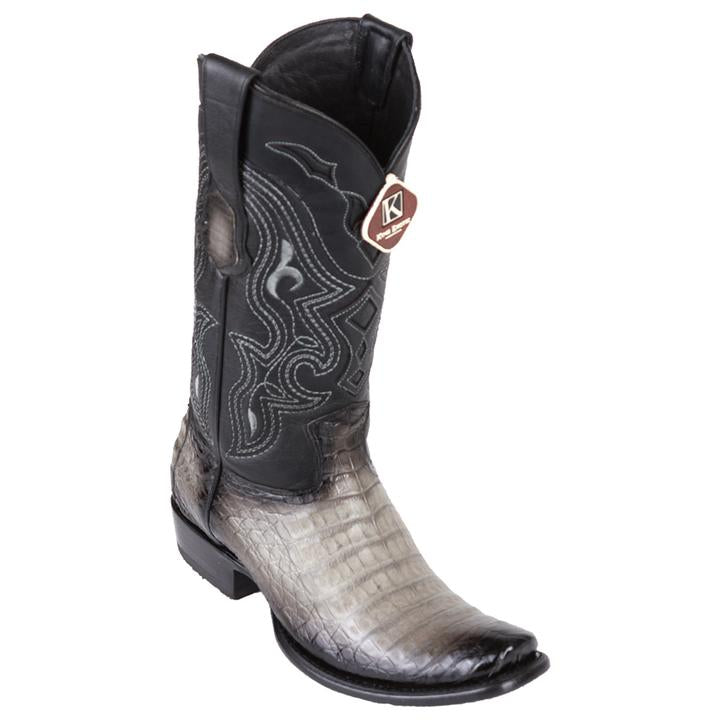 Men's King Exotic Caiman Belly Boots Dubai Toe Handcrafted Faded Gray (4798238) - 6