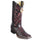 Men's King Exotic Wide Square Toe Caiman Boots Handmade Black Cherry (48221718)