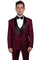 "Mens Stacy Adams Suit - Stacy Adams Suit Men's Vested Shawl Lapel Tuxedo - One Button, Burgundy"