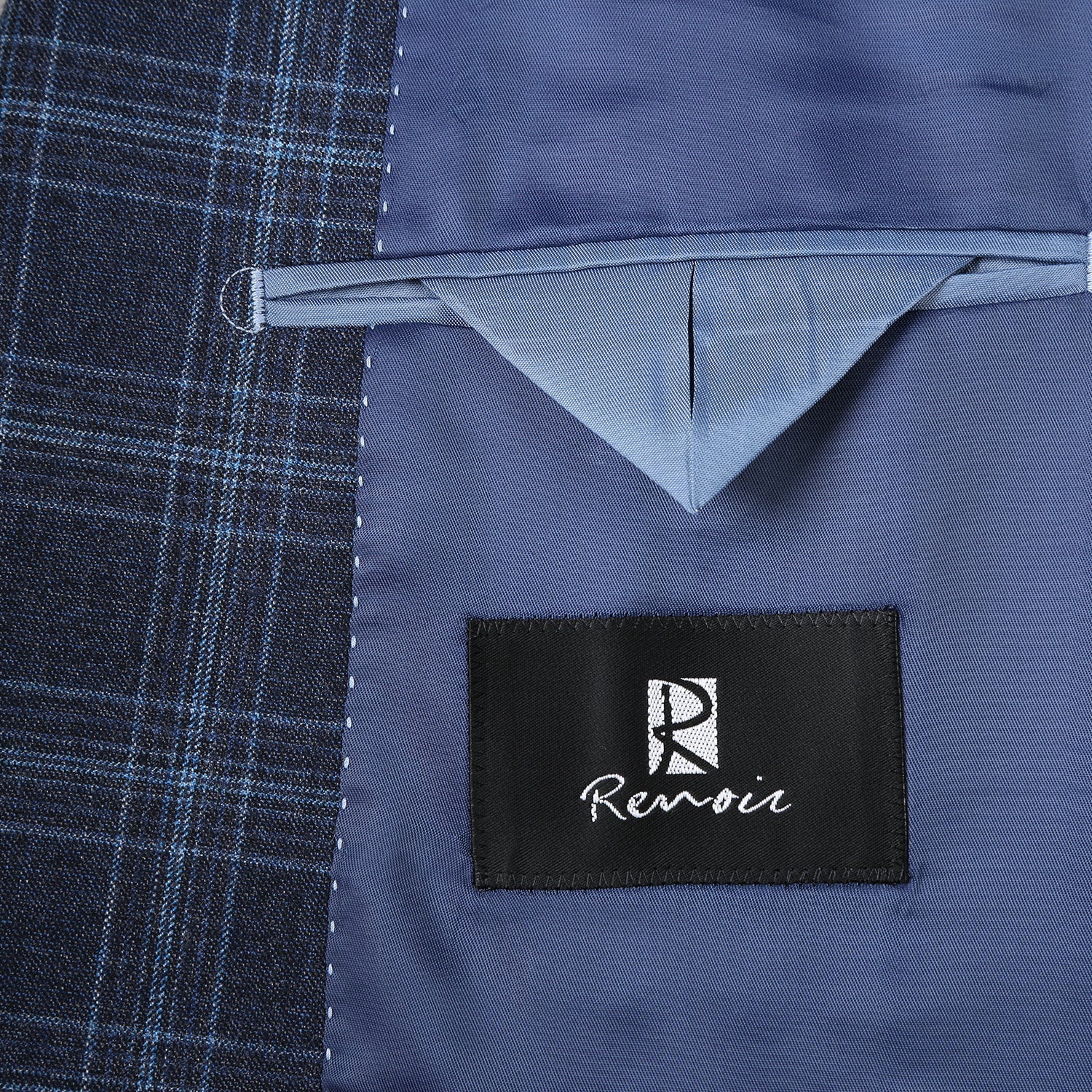 562-4 Men's Slim Fit Wool Stretch Checked Suits - 38Lx32W