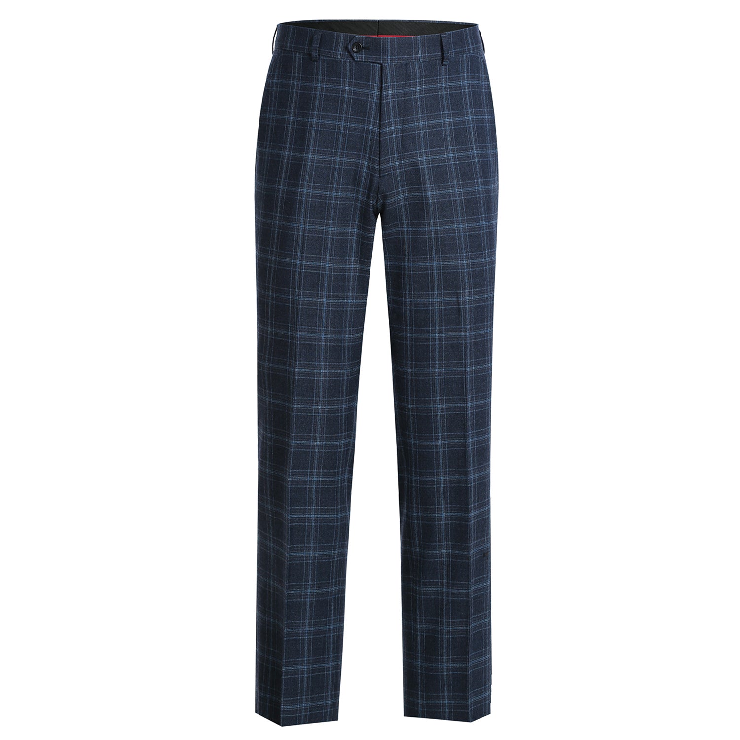 562-4 Men's Slim Fit Wool Stretch Checked Suits - 38Lx32W