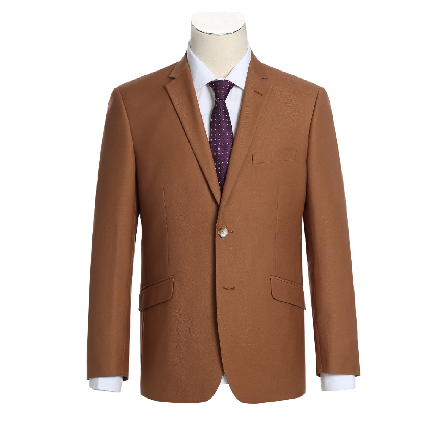 201-106 Men's 2-Piece Slim Fit Single Breasted Notch Lapel Suit - 38Lx32W