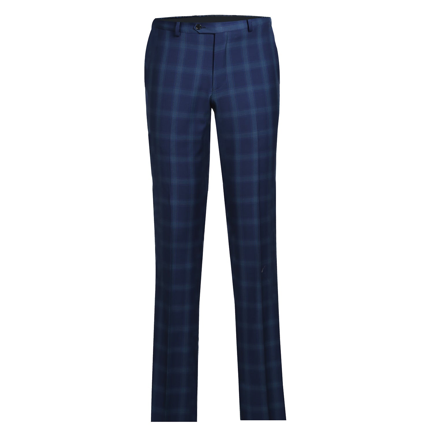 562-5 Men's Classic Fit Wool Checked Suits - 38Lx32W