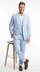 Men’s Blue Pinstripe Seersucker Suit with Jacket and Pants, Big and Tall Kentucky Derby Summer Suit